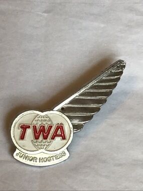 Vintage TWA Airlines Junior Hostess Wing Pin
